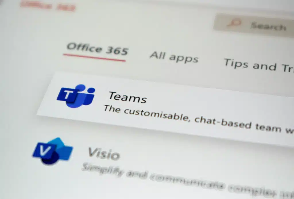 Photo of the Microsoft Teams product on Office 365