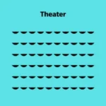 Illustration of a theater meeting room layout.