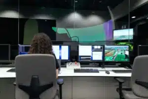 woman working on a computer